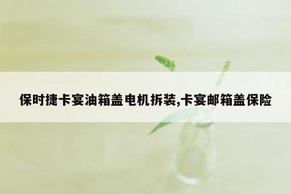 保时捷卡宴油箱盖电机拆装,卡宴邮箱盖保险